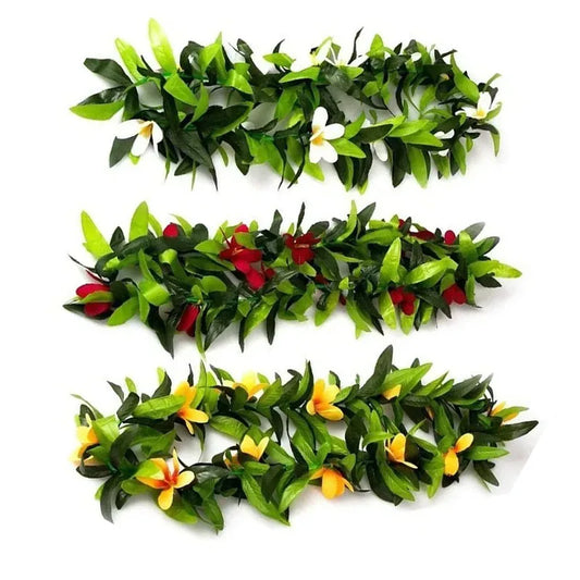 Festive Women Girls Luau Hawaiian Party Decoration Leaves Garland Necklace Home Birthday Holiday DIY Decorations