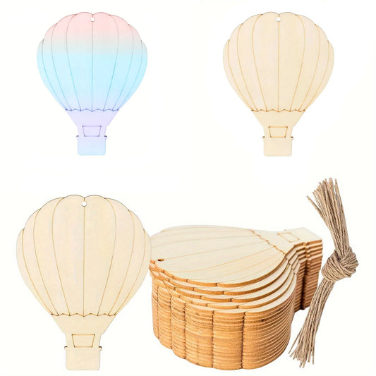 20/30/50 wooden balloon decorations, DIY craft and sticker art decorations, Christmas Halloween wedding birthday decorations