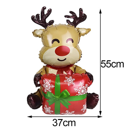 Christmas Party Decorations Christmas Party Supplies Santa Claus Snowman Christmas Tree Balloons for Festive Holiday Decors
