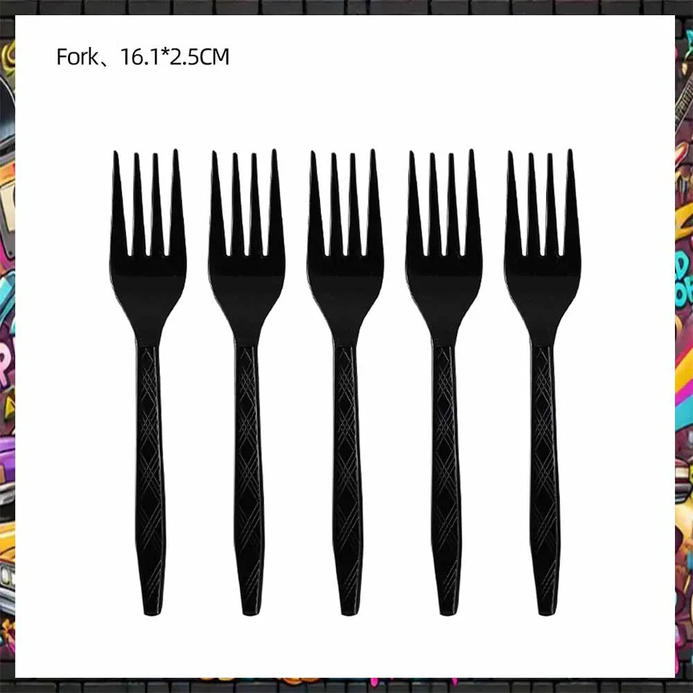 90’S Disco Party Decorations Back To 90s Backdrop Women Men Friend Birthday Music Party Disposable Tableware Balloon CakeTopper