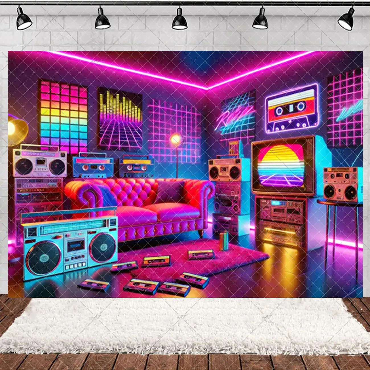 90’S Disco Party Decorations Back To 90s Backdrop Women Men Friend Birthday Music Party Disposable Tableware Balloon CakeTopper