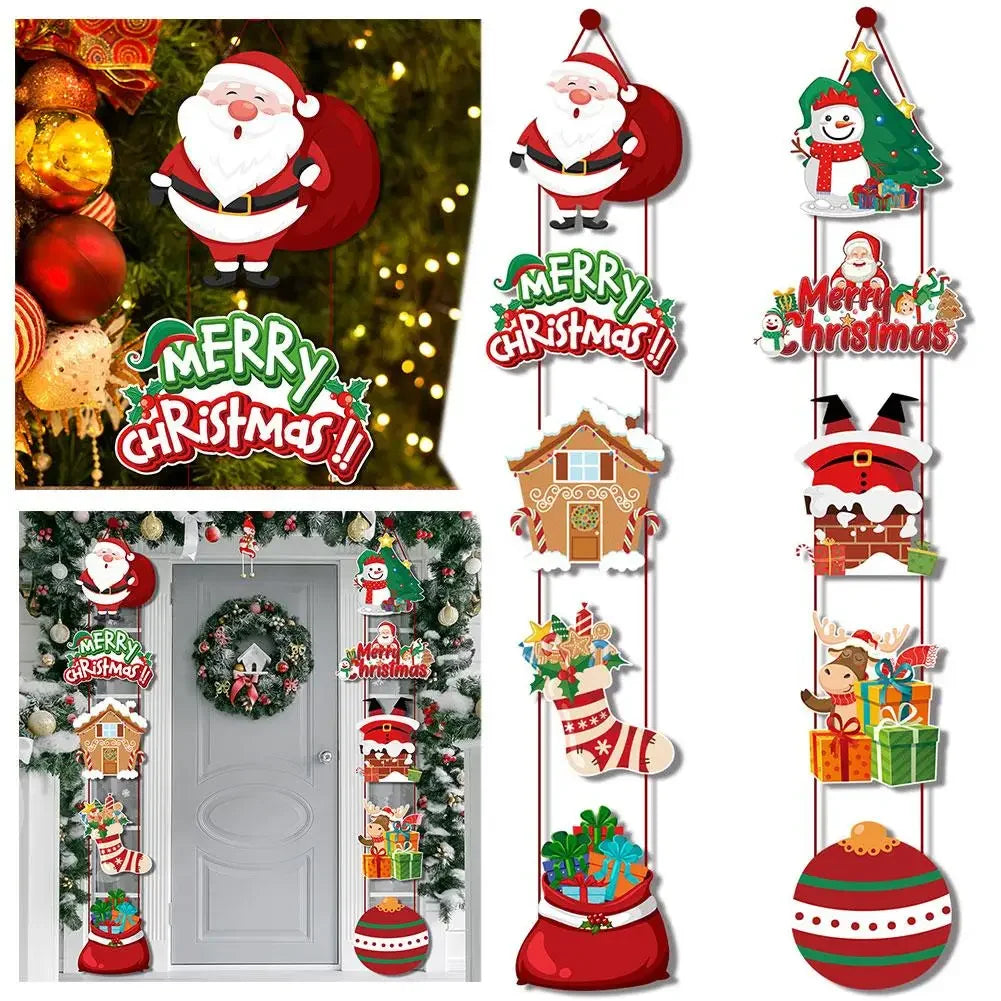 Christmas Decorations 2024 Party Door Hanging Decorations Christmas Senior Door Hanging Banner Hangers Party Supplies