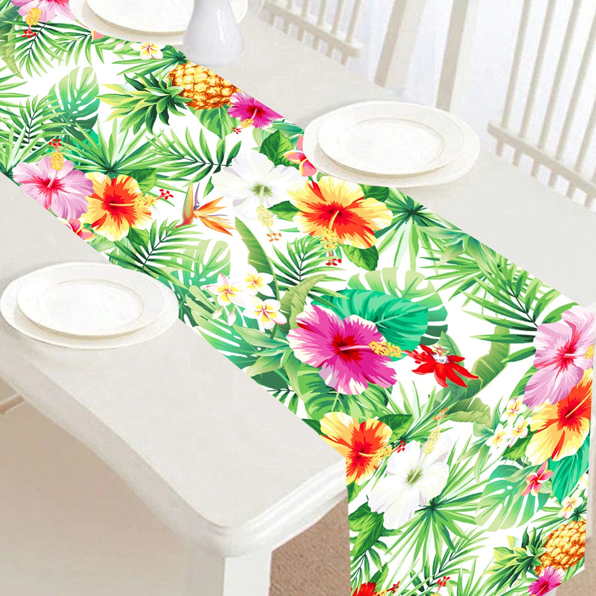 Hawaiian Party Decorations Artificial Flower Garland Summer Tropical Aloha Hawaii Party Supplies Wedding Birthday Flamingo Decor