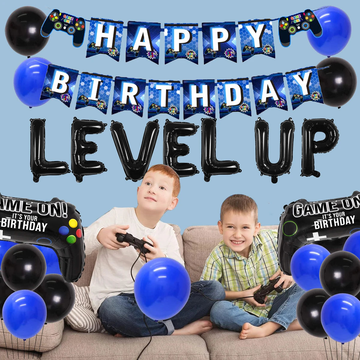 31pcs video game birthday party decorations set for ages 1-18 video game player themed birthday party decorations