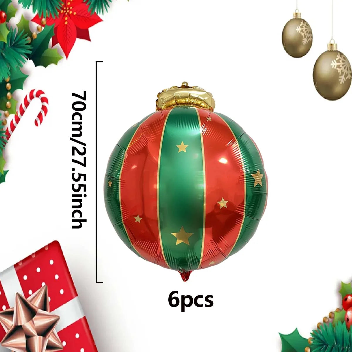 Christmas decoration balloons, Christmas hanging balloons, aluminum foil balloons, Christmas themed New Year decoration balloons