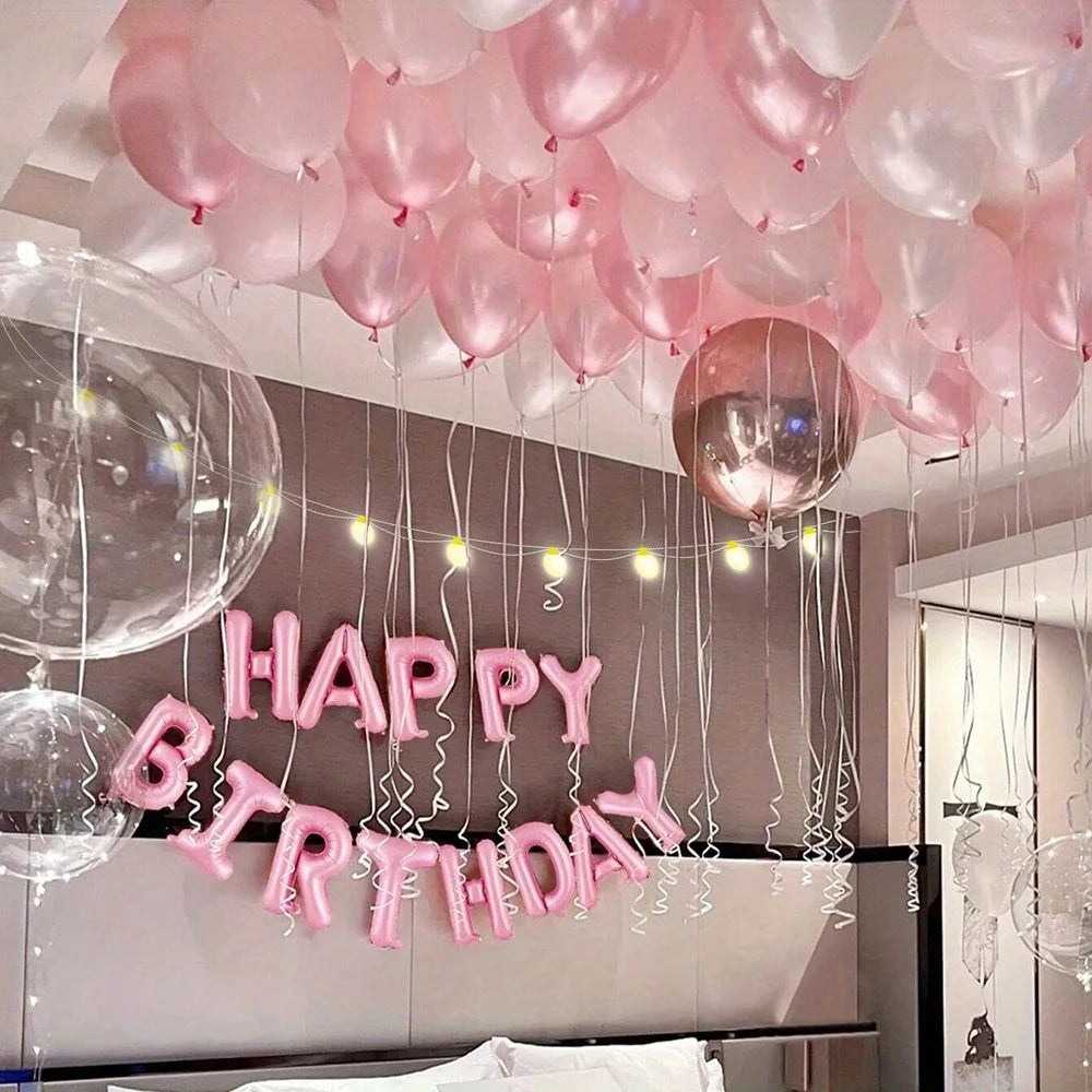 13/52 pink birthday balloons party decoration balloons suitable for birthday party supplies and party decorations
