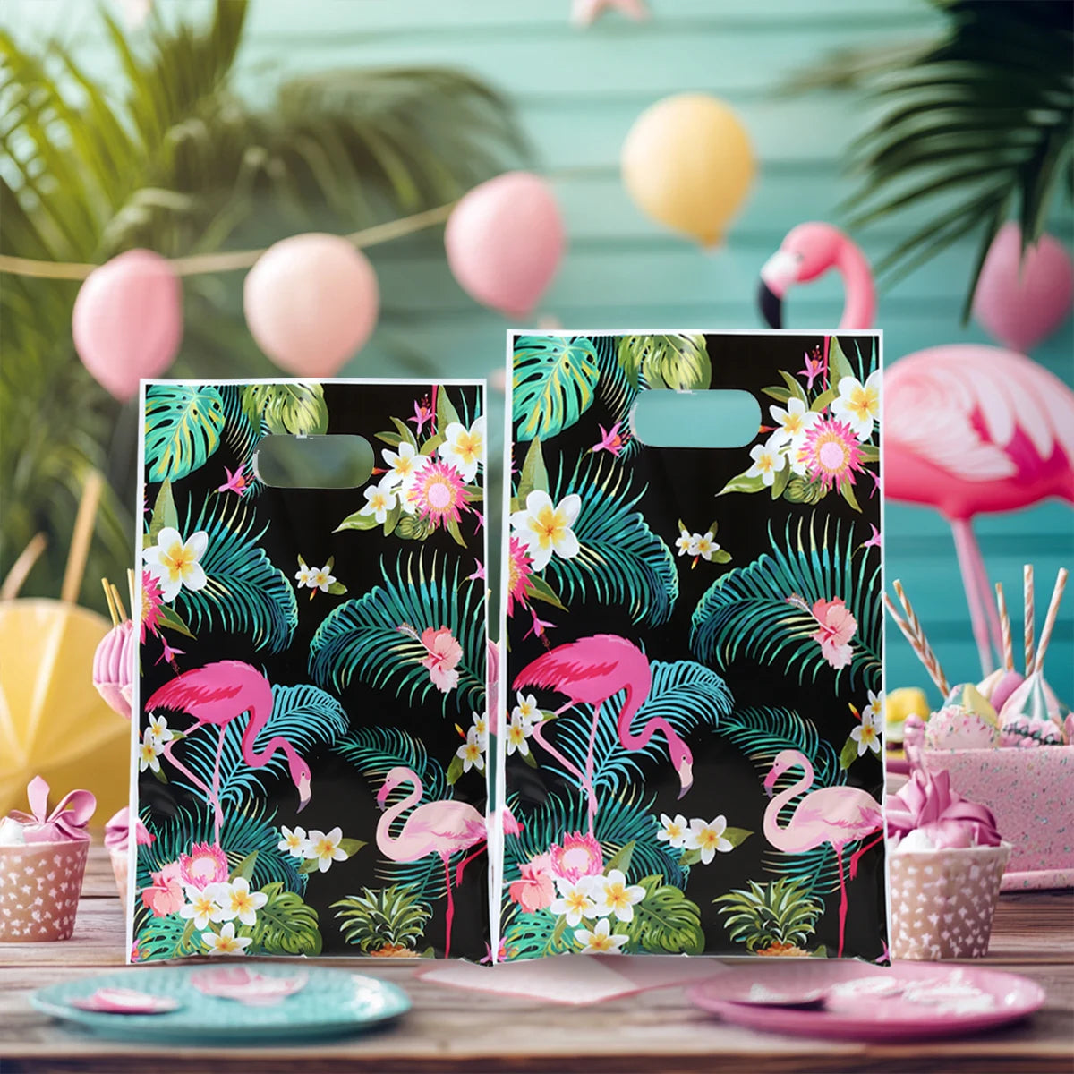 Hawaiian Party Decorations Artificial Flower Garland Summer Tropical Aloha Hawaii Party Supplies Wedding Birthday Flamingo Decor