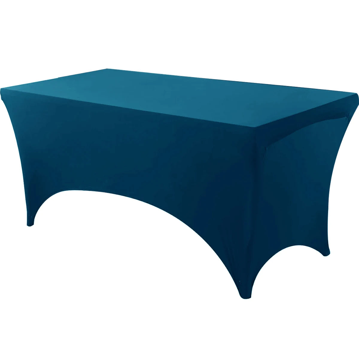 Spandex Tablecloth Tight Fitted Washable and Wrinkle Resistant Stretch Rectangular Patio Table Cover for Event Wedding Parties