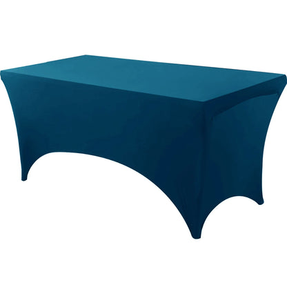 Spandex Tablecloth Tight Fitted Washable and Wrinkle Resistant Stretch Rectangular Patio Table Cover for Event Wedding Parties