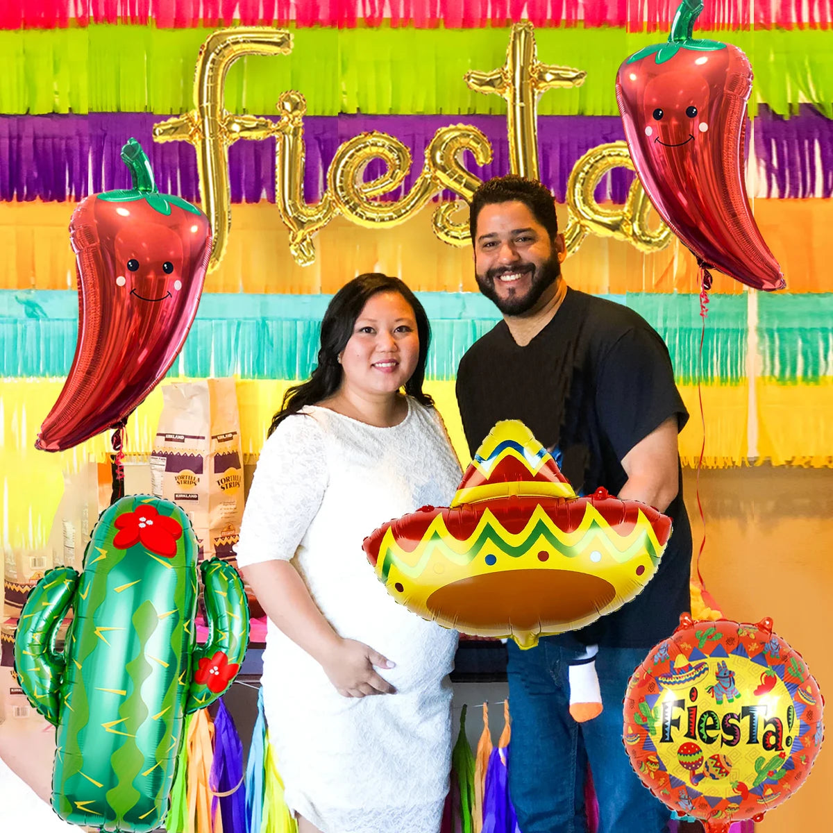 2025 Fiesta Party Decoration Balloons Mexican Fiesta Party Decorations Taco Luau Decorations Birthday Party Supplies Home Decor