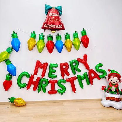 Merry Christmas decoration balloons, Christmas, birthday party decorations, Christmas Eve and New Year theme decorations