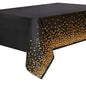 Birthday Party Decorations Tablecloth Black Gold Dots Tablecover Dinner Supplies for Wedding Decorations
