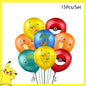 Pokemon Birthday Party Decoration Pikachu Balloons Disposable Tableware Cup Napkin Plate Tablecloth Baby Shower Cake Topper Flag