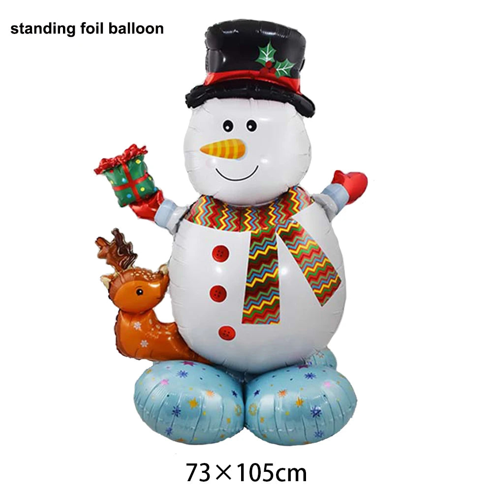 Christmas Party Decorations Christmas Party Supplies Santa Claus Snowman Christmas Tree Balloons for Festive Holiday Decors