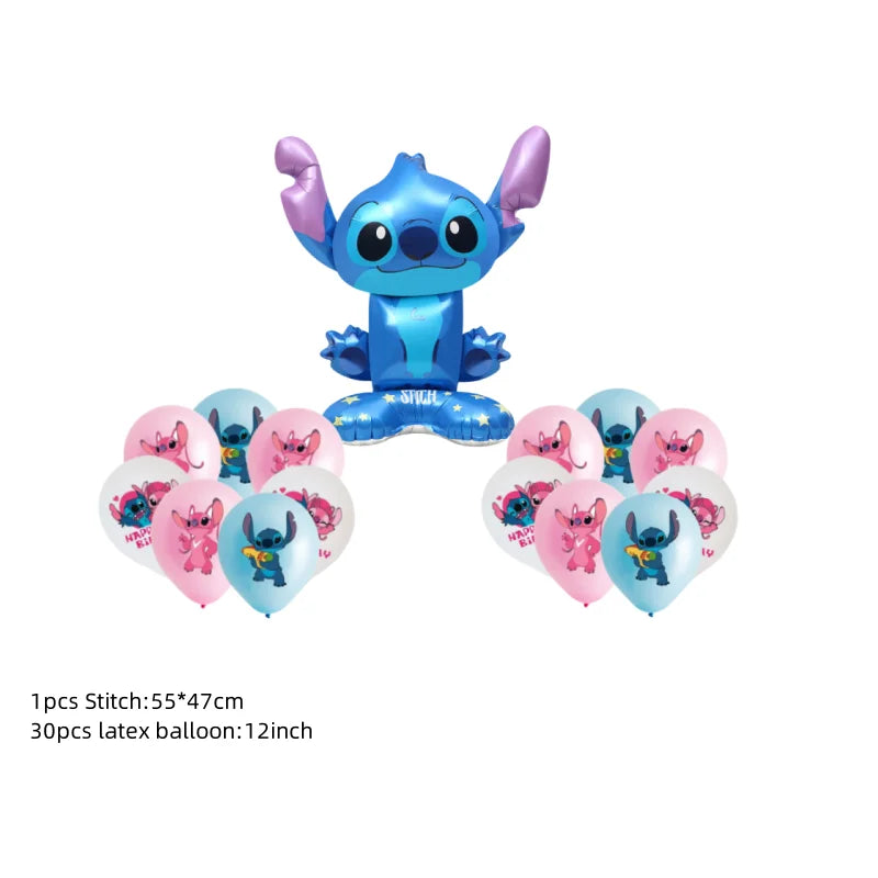 Kids First 6th Birthday Party Decorations Stitch Balloons Set Cute Globos Baby Shower Supplies Children Gifts Ballons