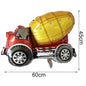 Construction Truck Balloons Excavator Cement Truck Forklift Crane Foil Balloon Kid Boys Birthday Party Construction Theme Decors