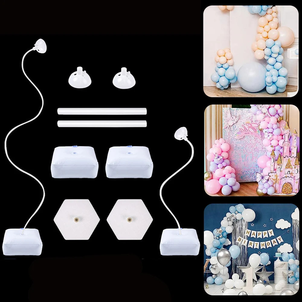 Adjustable Balloon Arch Frame Kit Plastic Balloons Stand Column Birthday Wedding Party Baby Shower Decor Ballon Holder with Base