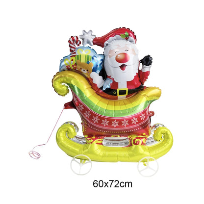 Christmas Party Decorations Christmas Party Supplies Santa Claus Snowman Christmas Tree Balloons for Festive Holiday Decors