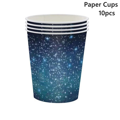 Disposable Starry Sky Theme Tablecloth Adult Children Birthday Party Decoration Starry River Star Outer Space Party Table Cloth