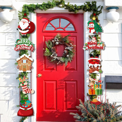 Christmas Decorations 2024 Party Door Hanging Decorations Christmas Senior Door Hanging Banner Hangers Party Supplies