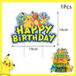 Pokemon Birthday Party Decoration Pikachu Balloons Disposable Tableware Cup Napkin Plate Tablecloth Baby Shower Cake Topper Flag