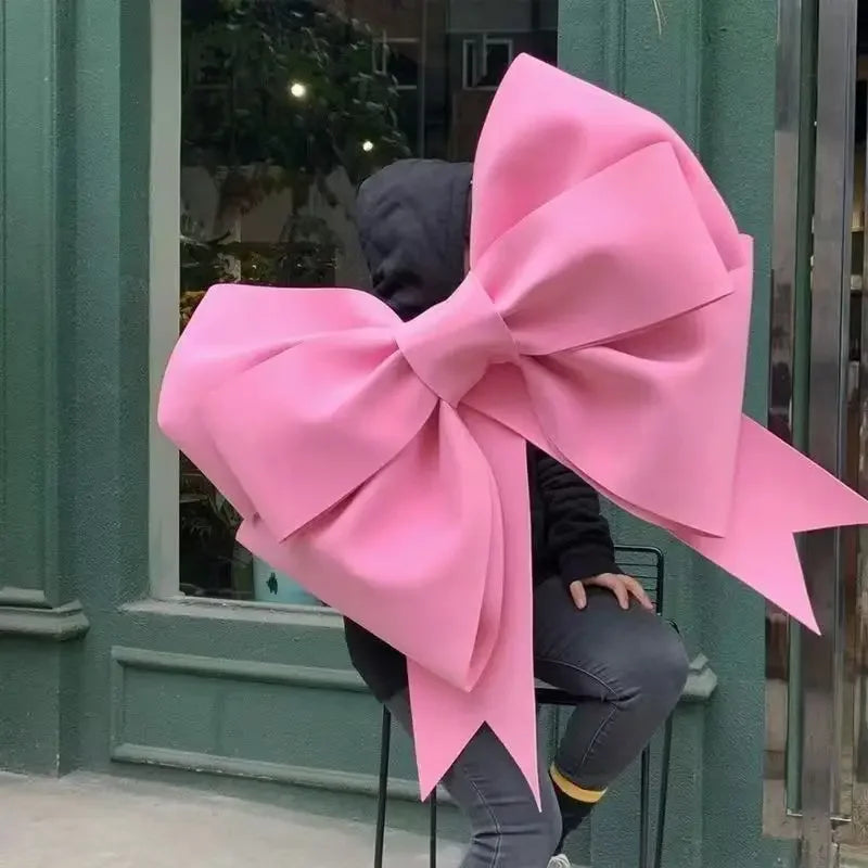 Large Bow Themed Party Decorations Giant Bow Decor Satin Ribbon Wedding Birthday Decor for Arch Wall Bridal Supplies