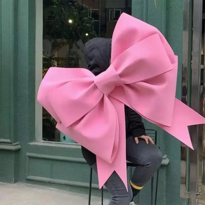 Large Bow Themed Party Decorations Giant Bow Decor Satin Ribbon Wedding Birthday Decor for Arch Wall Bridal Supplies