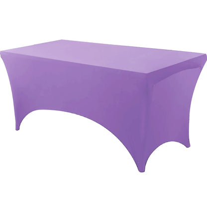 Spandex Tablecloth Tight Fitted Washable and Wrinkle Resistant Stretch Rectangular Patio Table Cover for Event Wedding Parties