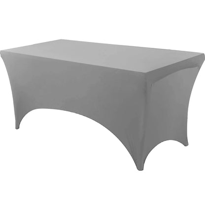 Spandex Tablecloth Tight Fitted Washable and Wrinkle Resistant Stretch Rectangular Patio Table Cover for Event Wedding Parties