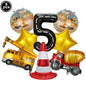 Construction Truck Balloons Excavator Cement Truck Forklift Crane Foil Balloon Kid Boys Birthday Party Construction Theme Decors