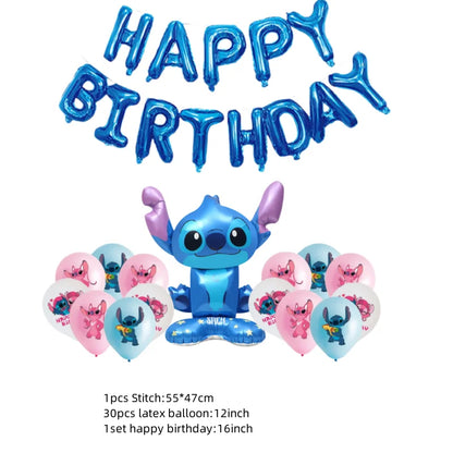 Kids First 6th Birthday Party Decorations Stitch Balloons Set Cute Globos Baby Shower Supplies Children Gifts Ballons