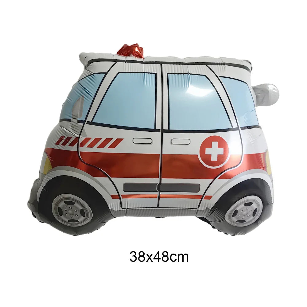 Construction Truck Balloons Excavator Cement Truck Forklift Crane Foil Balloon Kid Boys Birthday Party Construction Theme Decors