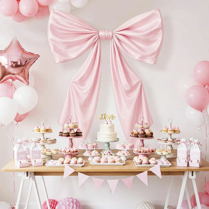 Large Bow Themed Party Decorations Christmas Tree Topper Bow Ribbon for Christmas Wedding Birthday Party Wall Pendant Decor