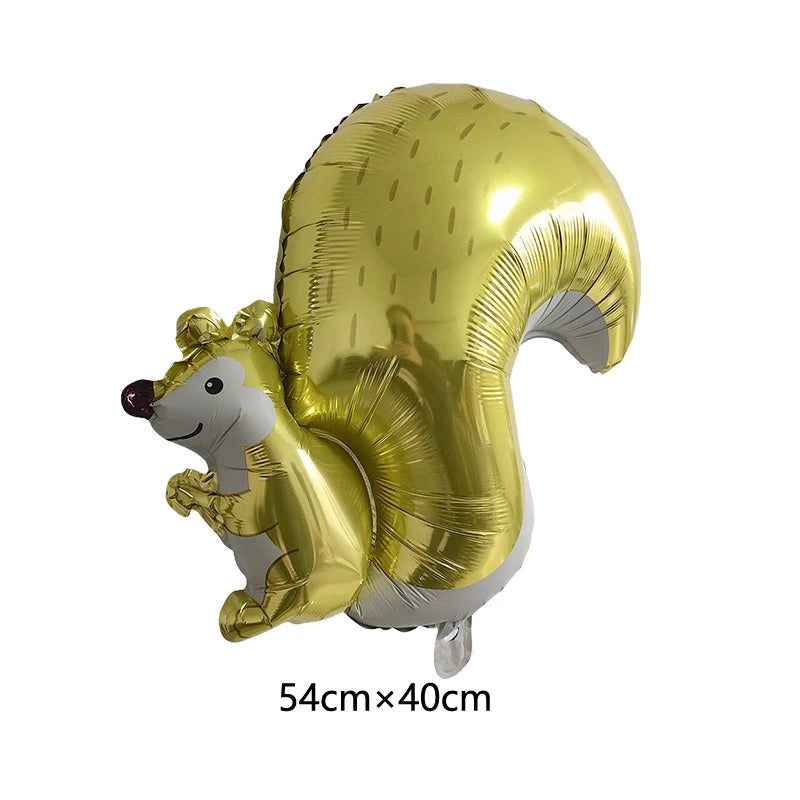 Thanksgiving Theme Party Decorations Maple Leaf Nut Squirrel Balloons Jungle Animals Party Decor Supplies Kids Gifts