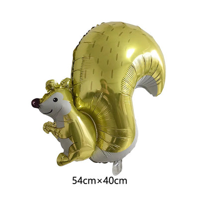 Thanksgiving Theme Party Decorations Maple Leaf Nut Squirrel Balloons Jungle Animals Party Decor Supplies Kids Gifts