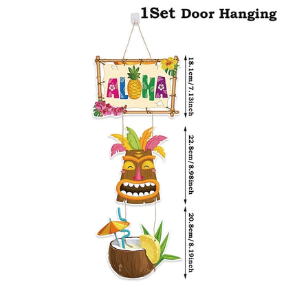 Hawaiian Party Decorations Artificial Flower Garland Summer Tropical Aloha Hawaii Party Supplies Wedding Birthday Flamingo Decor