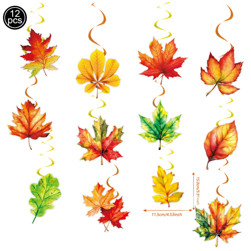 Thanksgiving Theme Party Decorations Maple Leaf Nut Squirrel Balloons Jungle Animals Party Decor Supplies Kids Gifts