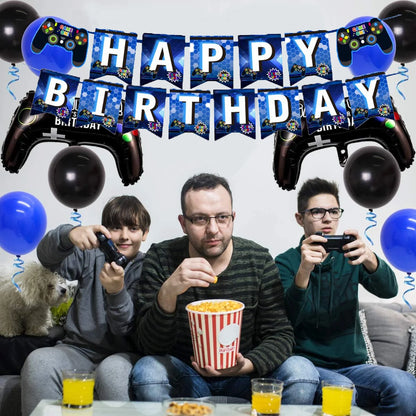 31pcs video game birthday party decorations set for ages 1-18 video game player themed birthday party decorations