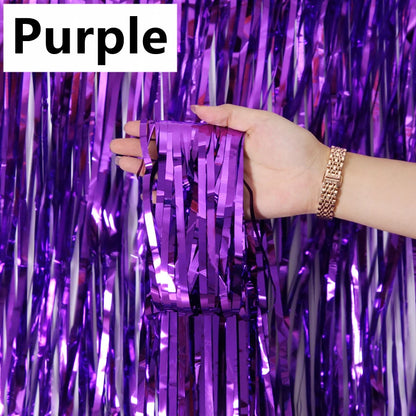 3/2/1Pack Party Background Wedding Decoration Foil Fringe Curtain Sequin Bachelorette Photo Backdrop Wall Curtain Birthday Gifts