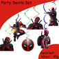 DEADPOOL Birthday Party Decorations Disposable Tableware Cake Topper Flag Kids Anniversaire Party Baby Shower Cake Kids Favors