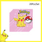 Pokemon Birthday Party Decoration Pikachu Balloons Disposable Tableware Cup Napkin Plate Tablecloth Baby Shower Cake Topper Flag