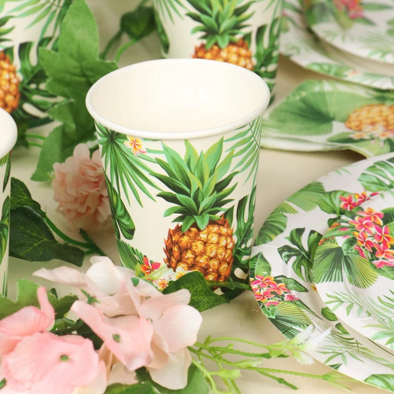 Hawaiian Party Decorations Artificial Flower Garland Summer Tropical Aloha Hawaii Party Supplies Wedding Birthday Flamingo Decor