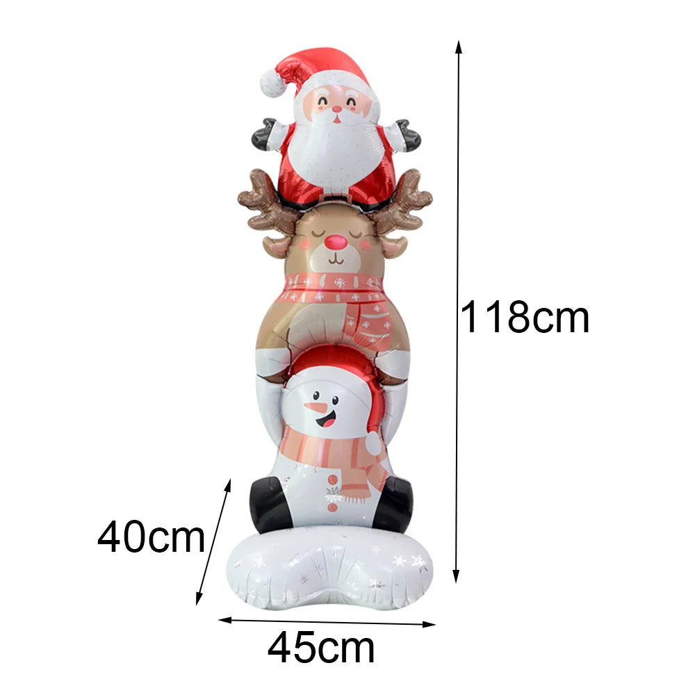 Christmas Party Decorations Christmas Party Supplies Santa Claus Snowman Christmas Tree Balloons for Festive Holiday Decors