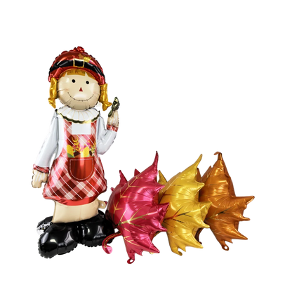 Thanksgiving Theme Party Decorations Maple Leaf Nut Squirrel Balloons Jungle Animals Party Decor Supplies Kids Gifts