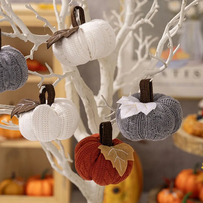 Thanksgiving Party Decoration Knitted Pumpkin Harvest Festival Party DIY Pumpkin Ornament Happy Thanksgiving Day 2025 Home Decor