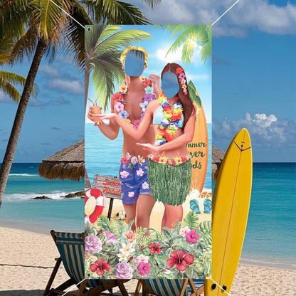 Hawaiian Party Decorations Artificial Flower Garland Summer Tropical Aloha Hawaii Party Supplies Wedding Birthday Flamingo Decor