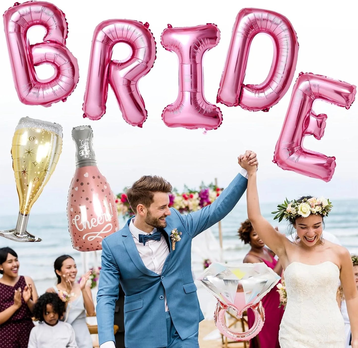 Bride Theme Balloons Banner Party Home Decorations for Bachelorette Engagement Wedding Bridal Shower Decor Event Party Supplies