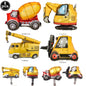 Construction Truck Balloons Excavator Cement Truck Forklift Crane Foil Balloon Kid Boys Birthday Party Construction Theme Decors