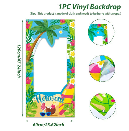 Hawaiian Party Decorations Artificial Flower Garland Summer Tropical Aloha Hawaii Party Supplies Wedding Birthday Flamingo Decor