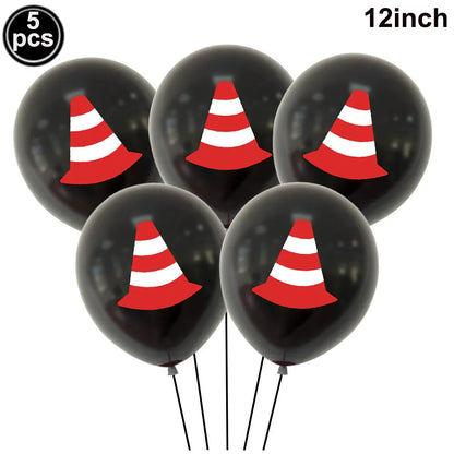 Construction Truck Balloons Excavator Cement Truck Forklift Crane Foil Balloon Kid Boys Birthday Party Construction Theme Decors